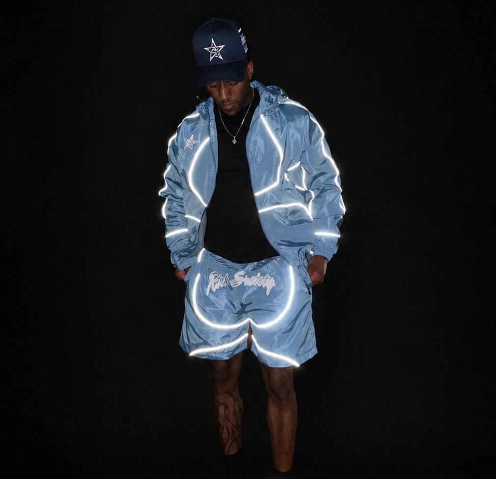 Carolina Blue "Rich Society" Windbreaker Set
