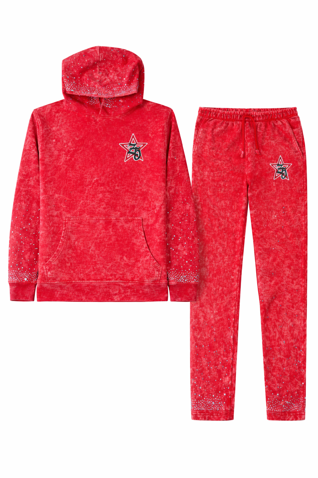Red "Acid Gem" Sweat Suit