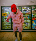 Pink "Rich Society" Windbreaker Set
