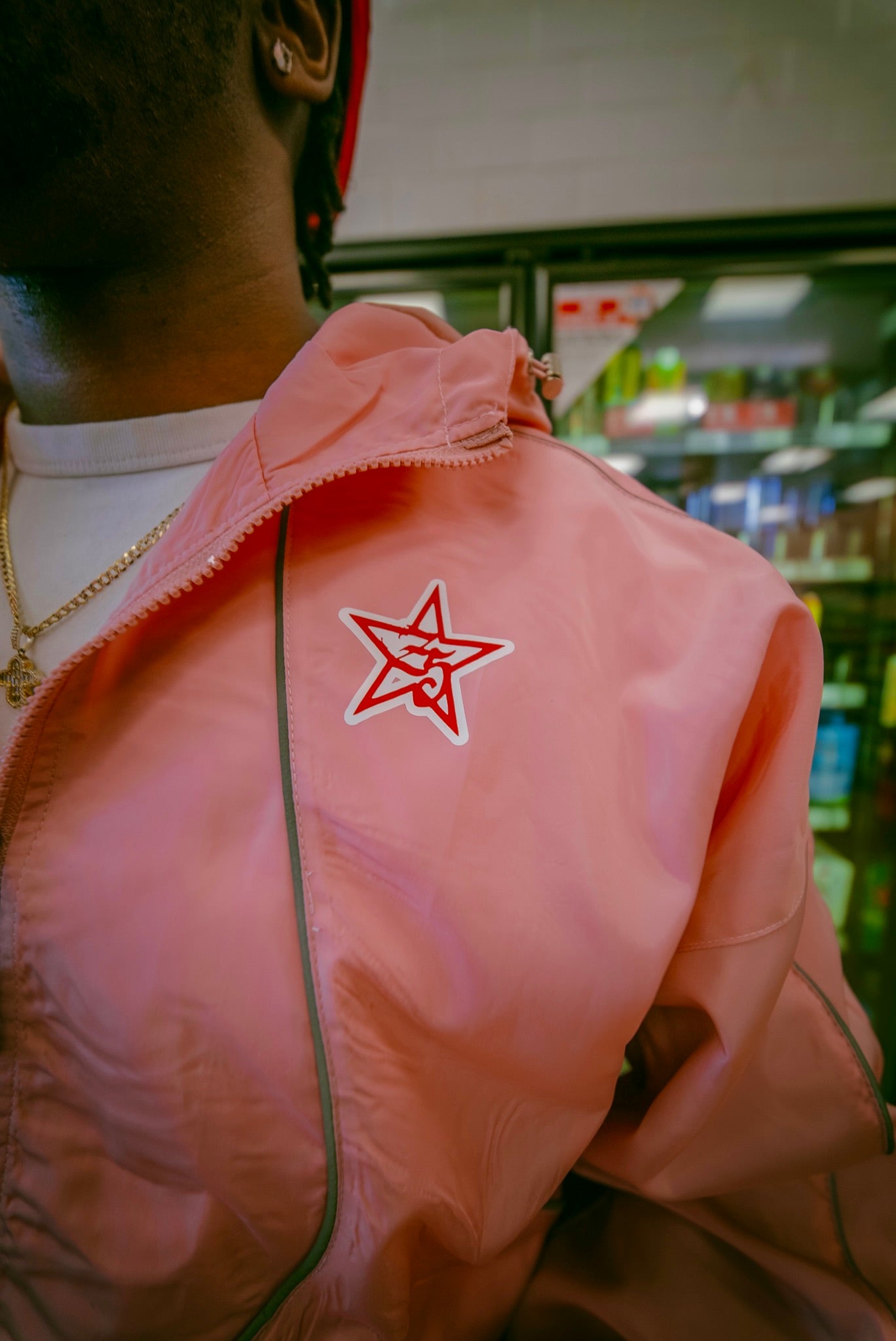 Pink "Rich Society" Windbreaker Set